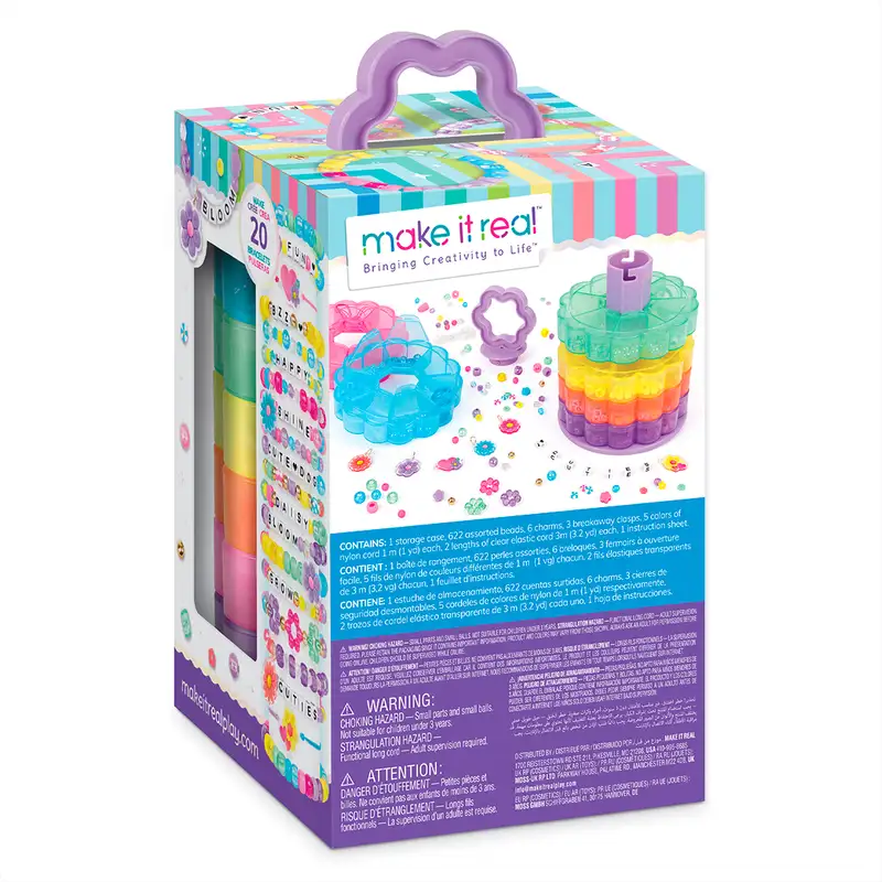 Make It Real Diy 1738 Torre Floral Para Almacenamiento De Cuentas