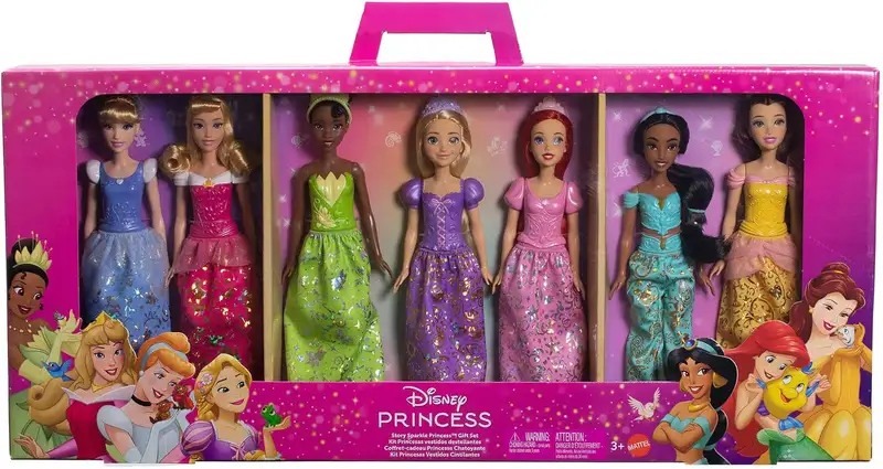 Mattel Disney Princesas Jbf97 Paquete De 7 Munecas