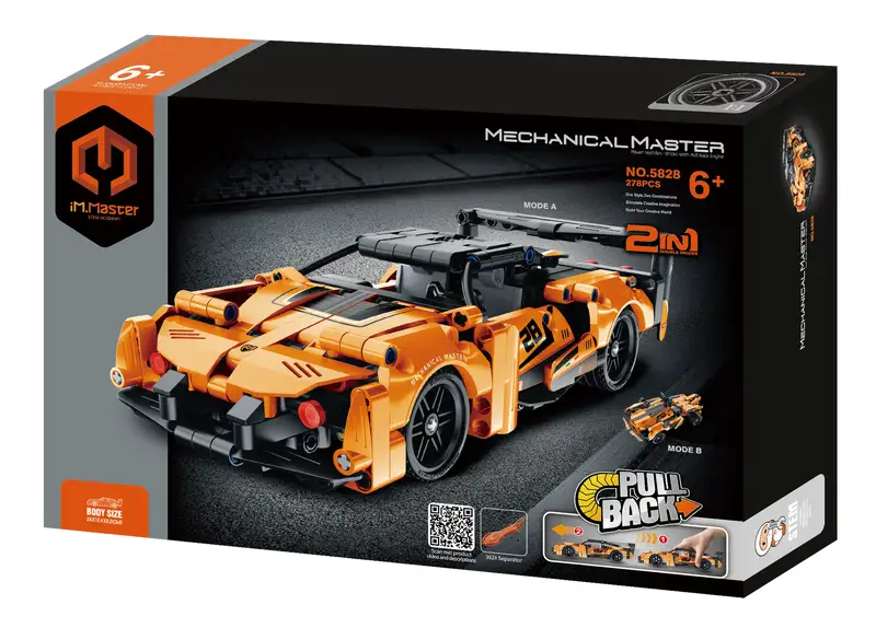 Im.Master Mechanical Master 5828 Super Auto Y Vehiculo De Montana 2 En 1 Con Retroceso 277 Piezas