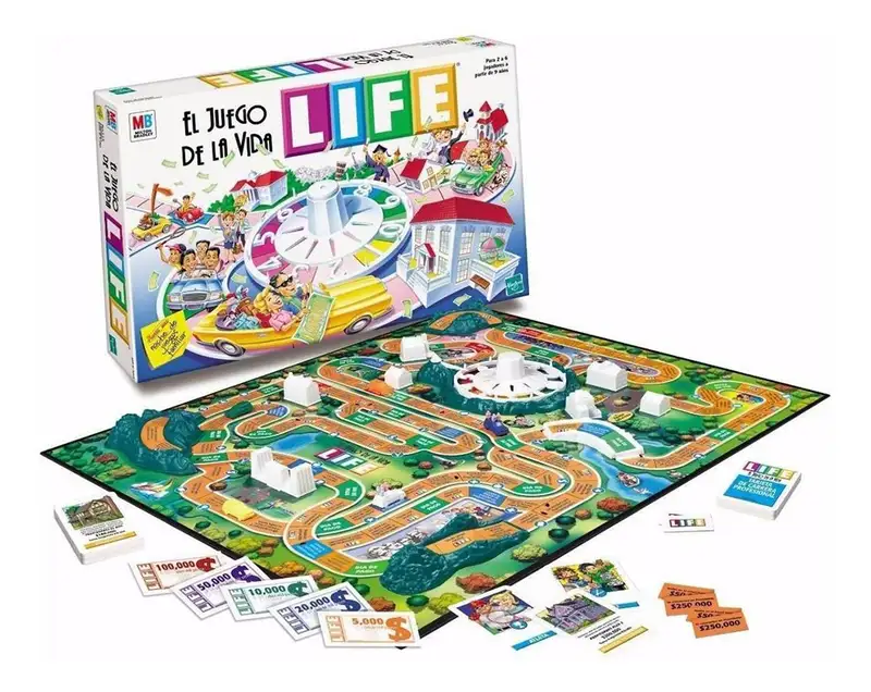 BOX A Hasbro Juego De Mesa De Vida Edicion en Español