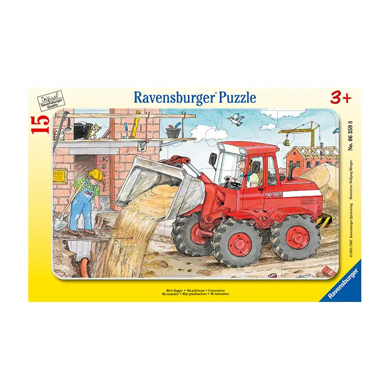 RAVENSBURGER Rompecabeza Para Niño 2D 063598 Mi Excavadora