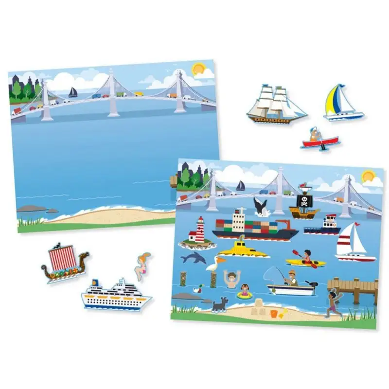 MELISSA & DOUG Set de Stickers 14199 Reusable Stickers Pad Vehicles