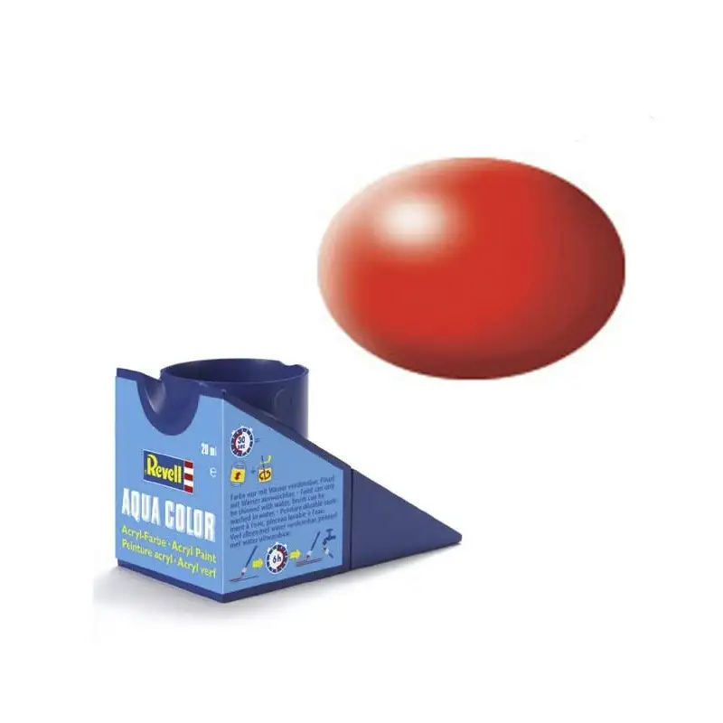 Revell Pintura Aqua Color 332 Rojo Luminoso Mate Seda 18 Ml
