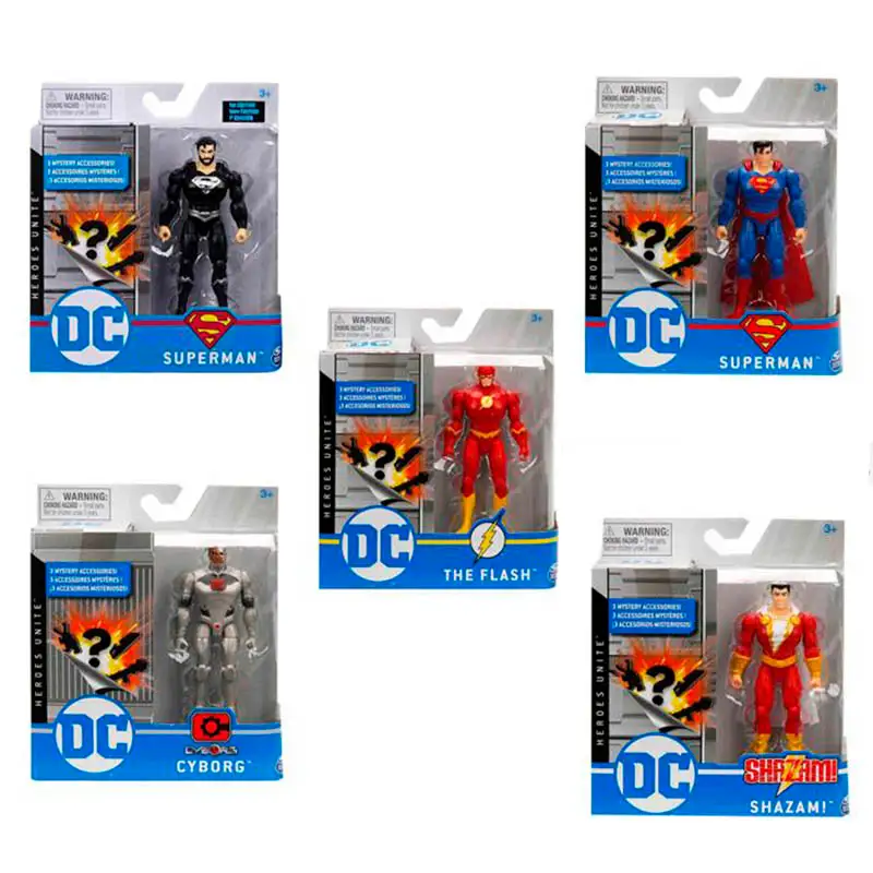 "Boing Toys Dc Comics 6056331 Figura De 4"""" Basica Con 3 Accesorios"""