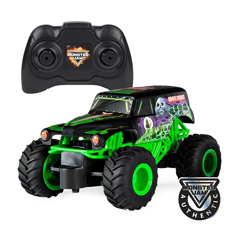 Spin Maste Monster Jam 6044955 Grave Digger Rc Escala 1/24