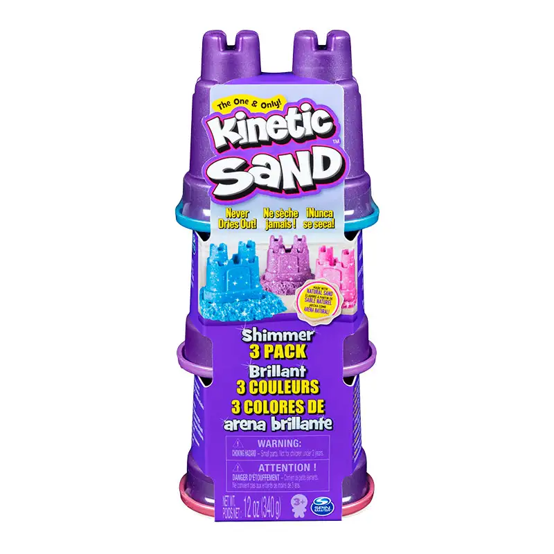 Boing Toys Slime & Dough 6053520 Kinetic Sand Set 3 Pack Bcon Brillos