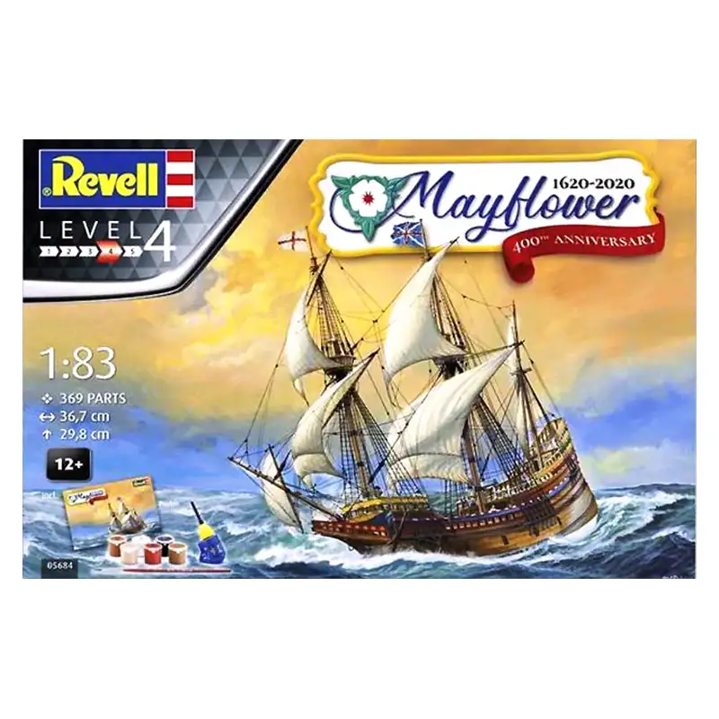 Revell Gift Set 5684 400 Aniversario De Barco Mayflower  Escala 1/83
