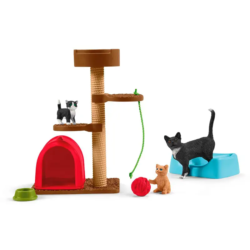 Schleich Farm World 42501 Hora De Juego Para Gatos Lindos