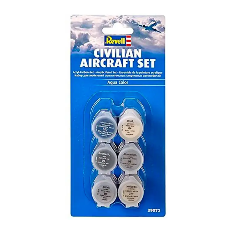 Revell Aqua Color 39072 Set De Pinturas De Aeronaves Civiles