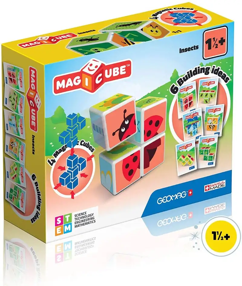 Geomag Magicube #121 Cubos Magneticos Insectos 7 Pcs