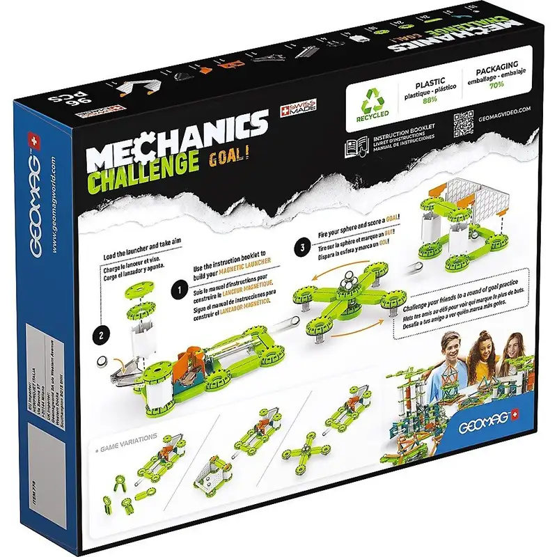 Geomag Mechanics #778 Set De Construccion Desafio De Mecanica 96 Pcs