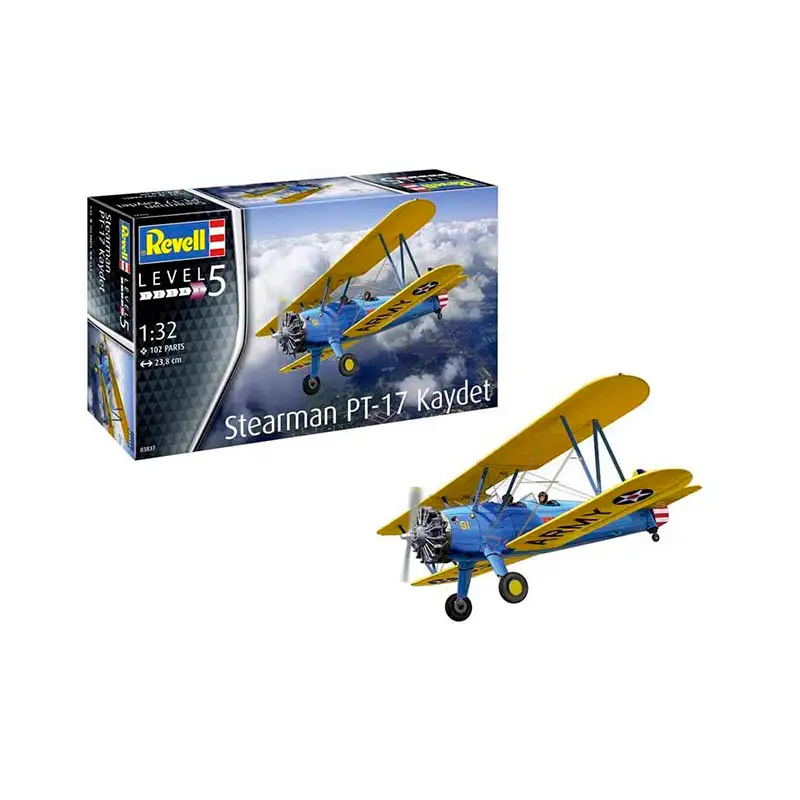 RevellModel 3837 Avion Stearman Pt-17 Kaydet Escala 1/32