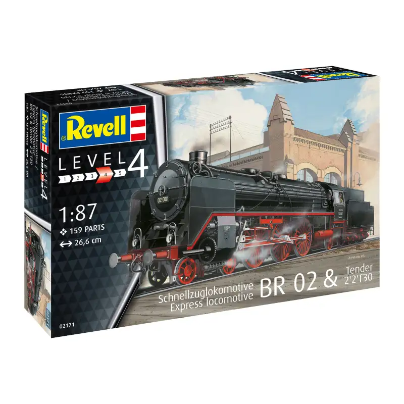 RevellModel 02171 Locomotora Express Br 02 & Tender 2 2 T30 Escala 1/87
