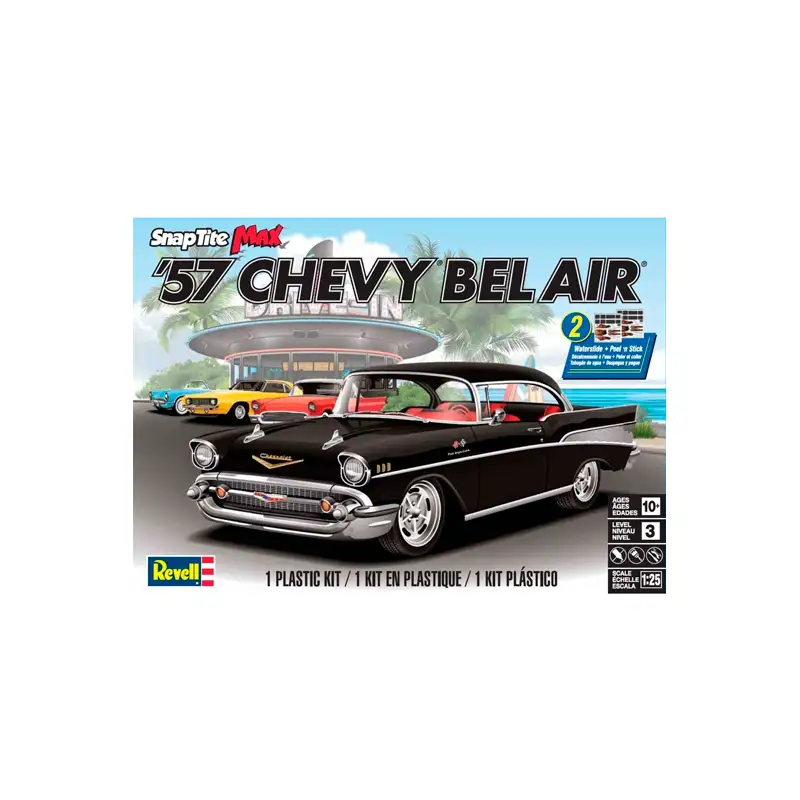 Revell Model 11529 Vehiculo 1957 Chevy Bel Air Escala 1/25