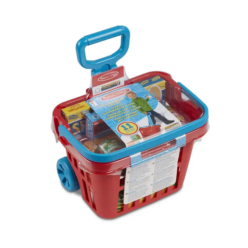 MELISSA & DOUG Pretender y Jugar 14073 Juego de Cesta de Comestibles Fill & Roll