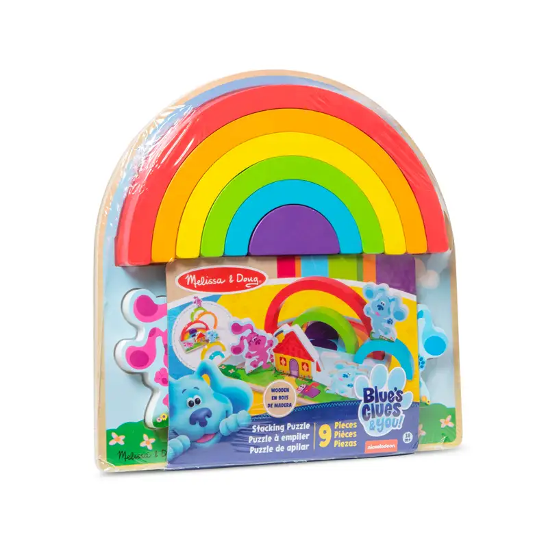 Melissa & Doug Rompecabeza 33008 Wooden Rainbow Stacker 9 Piezas