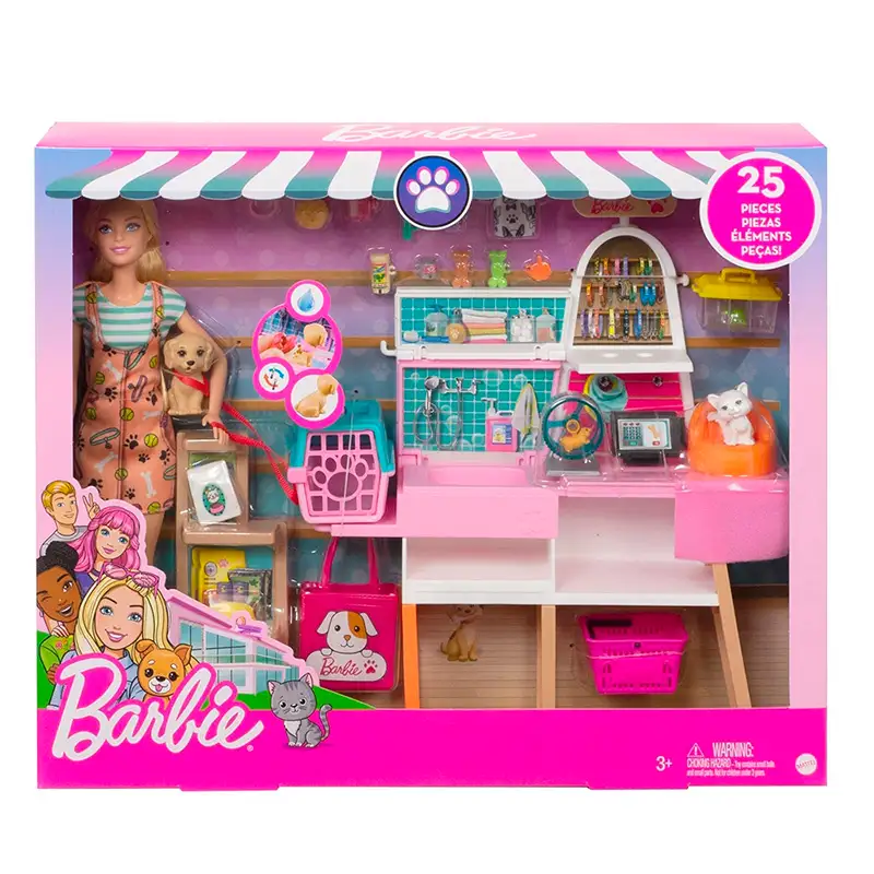 Mattel Barbie Grg90 Muñeca Tienda Para Mascotas