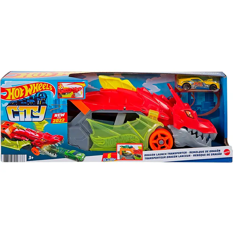 Mattel Hot Wheels Gtk42 Pista De Carreras Dragon Lunch Cars