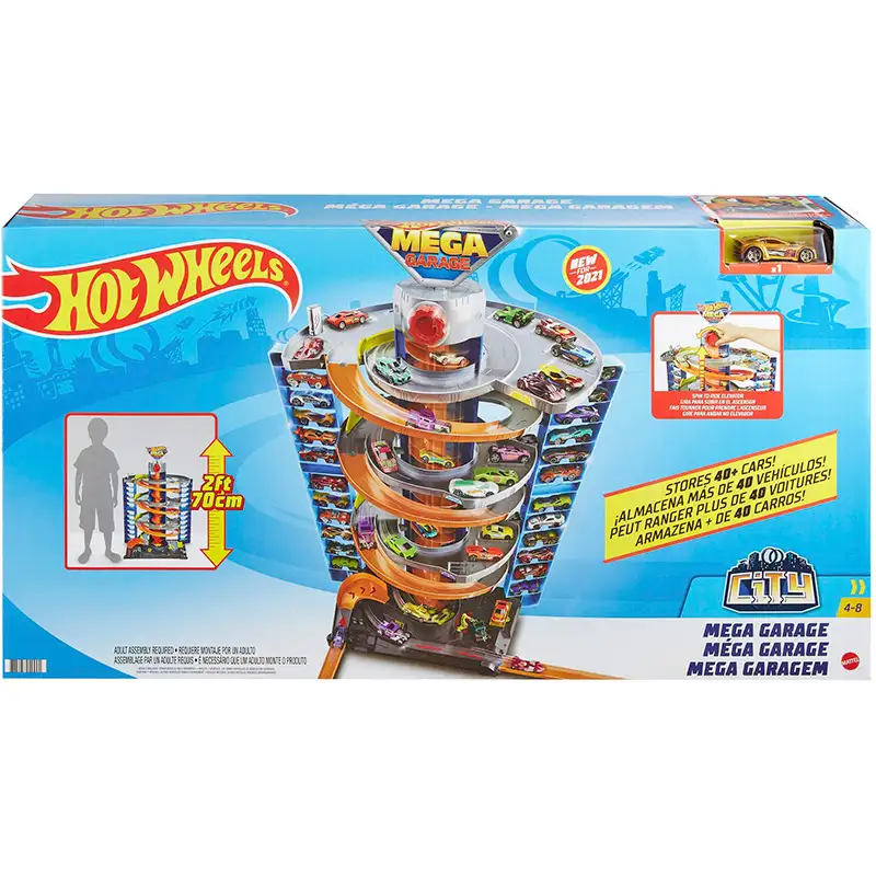 Mattel Hot Wheels City Gtt95 Pista De Carrera Mega Garaje