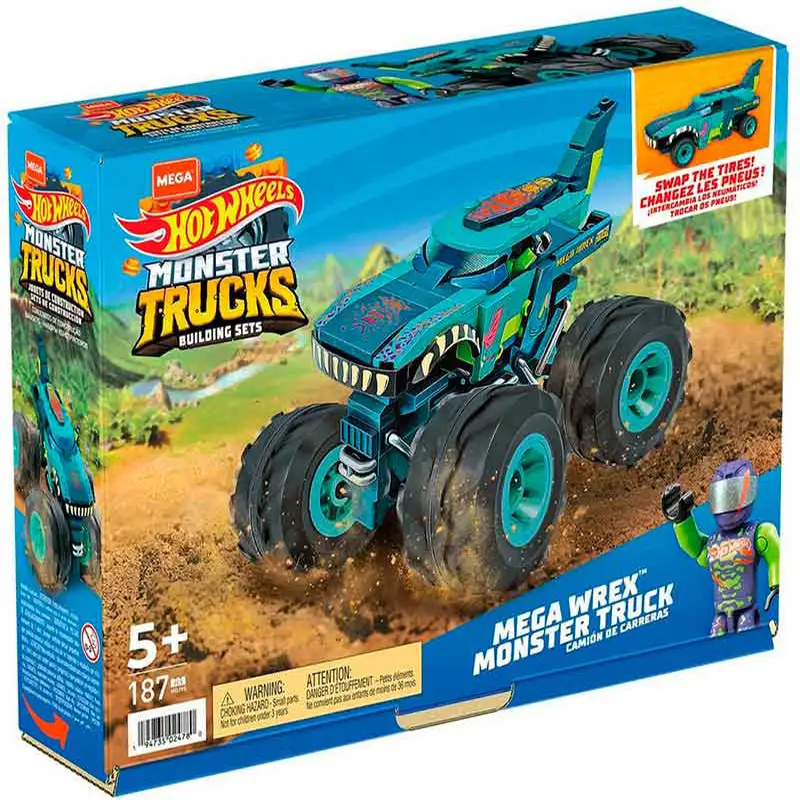 Mattel Hot Wheels Hdj95 Set De Construccion De Monster Truck Mega Wrex