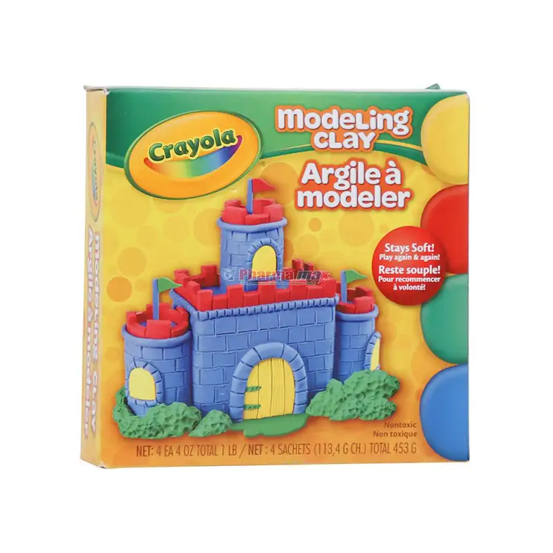 Crayola Plasticina 4 Colores 113 Grs. X Color