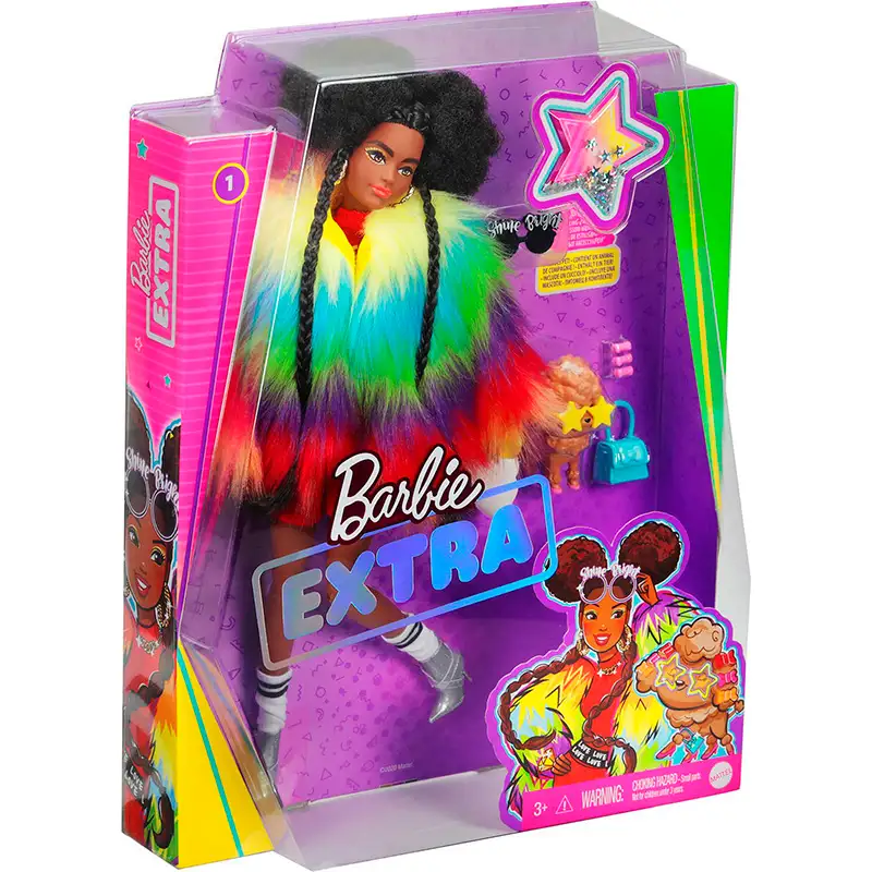Mattel Barbie Gvr04 Muñeca Chaqueta Arcoiris Extra