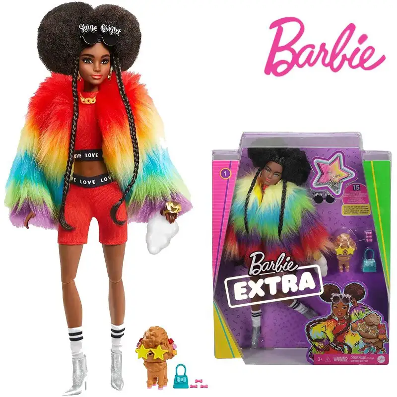 Mattel Barbie Gvr04 Muñeca Chaqueta Arcoiris Extra