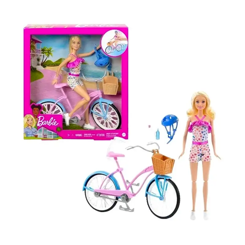 Mattel Barbie Hby28 Muñeca Y Bicicleta