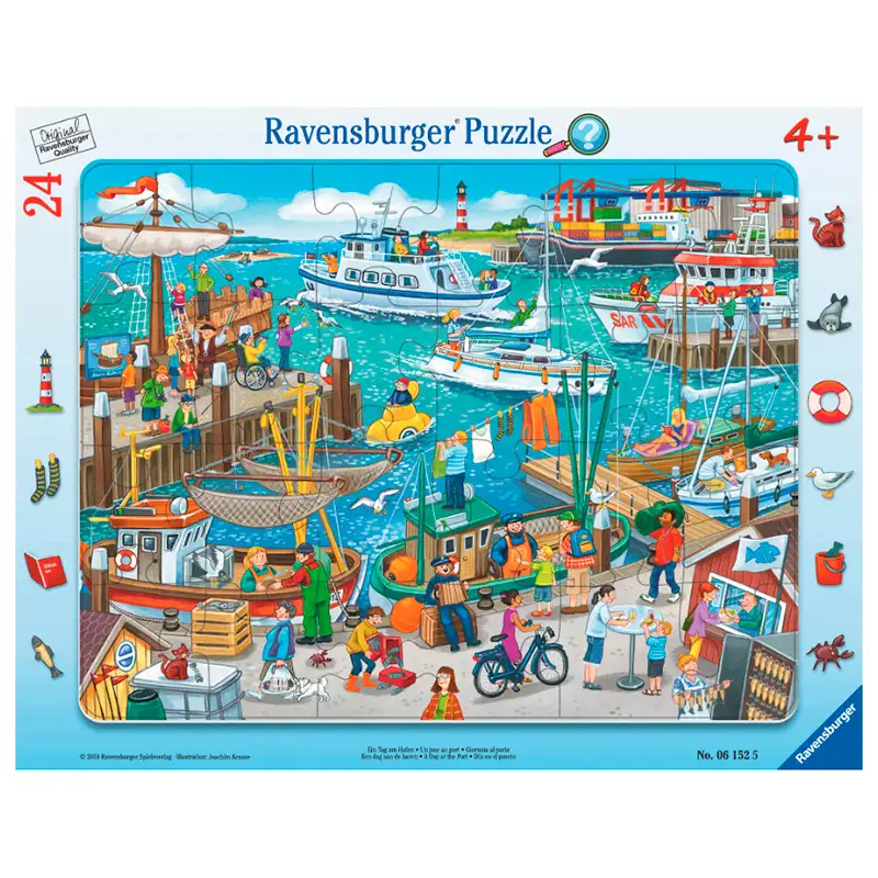 Ravensburger Rompecabezas Para Niños 6152 5 Un Dia En El Puerto 24 Piezas