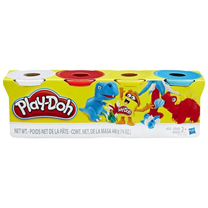 HASBRO B5517AS20 Play-Doh Classic Color Primarios + Blanco(Asst 1/2)