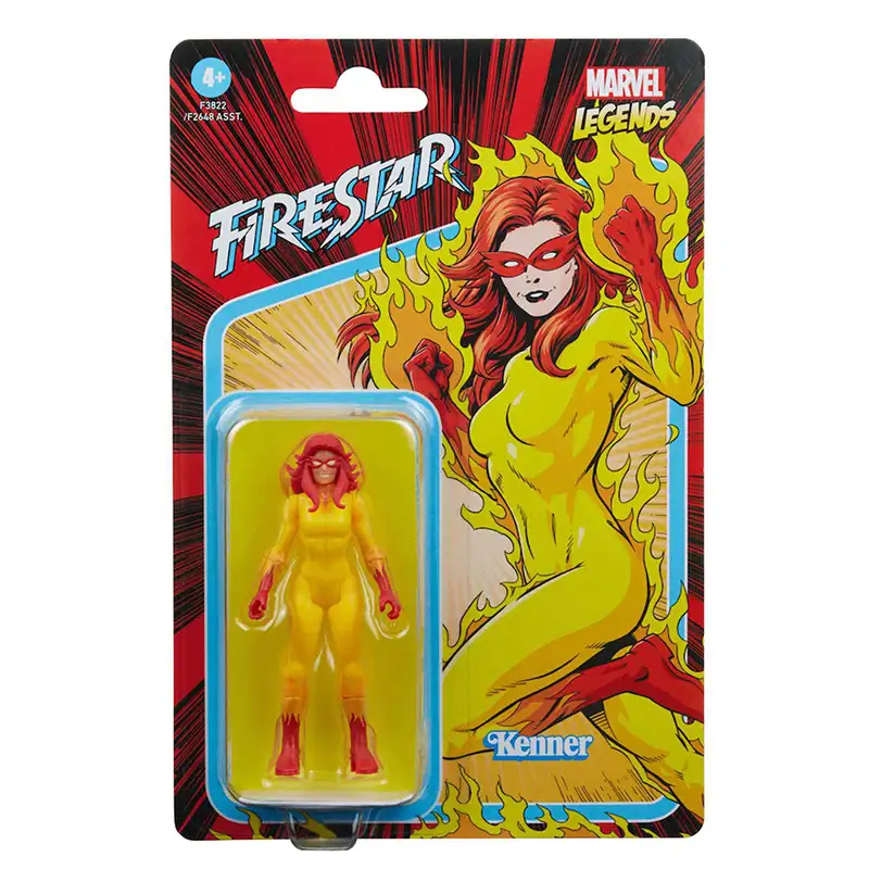 HASBRO Marvel Legends F26485L06 Figura de Accion Retro 3.75 Plg. FireStar (Asst 4/6)
