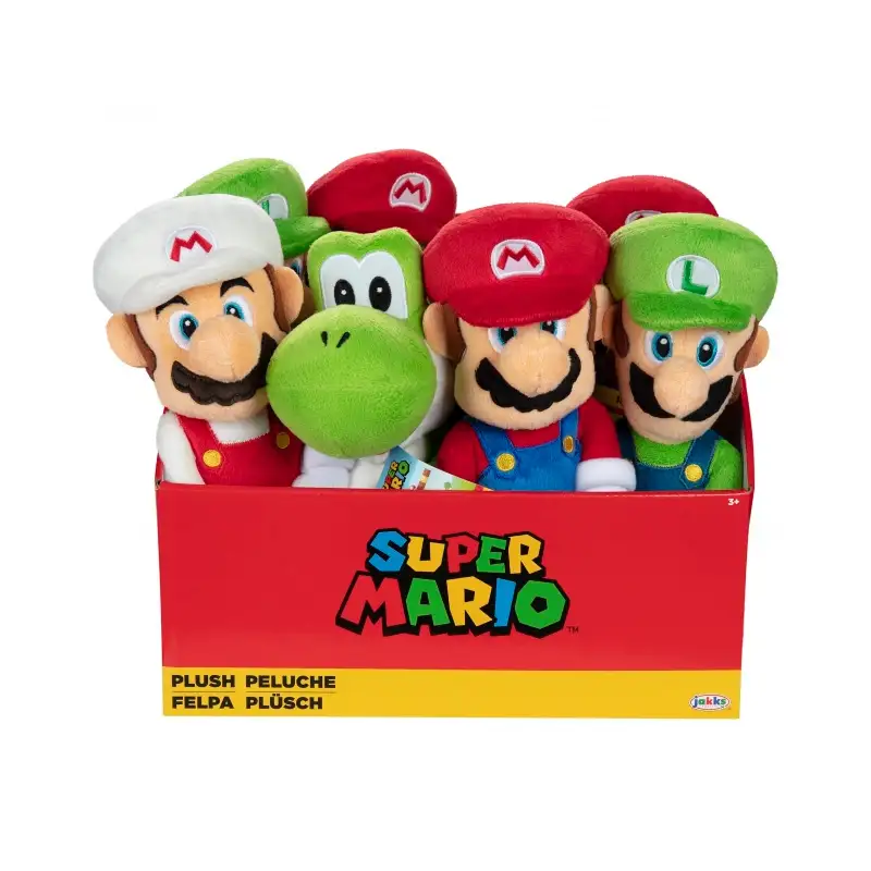 Jakks Pacific Nintendo 409474 Peluches Super Mario 9 Pulg. Mario