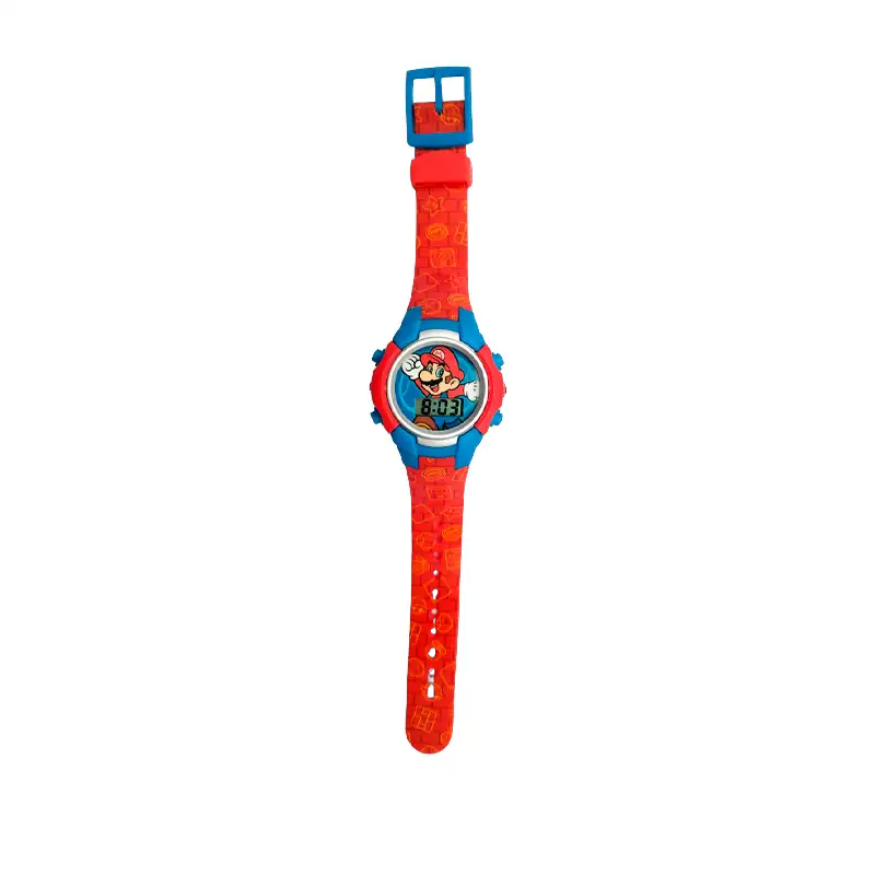 Boing Toys Nintendo Gsm4051Bu Reloj Super Mario Parpadeante Lcd Rojo