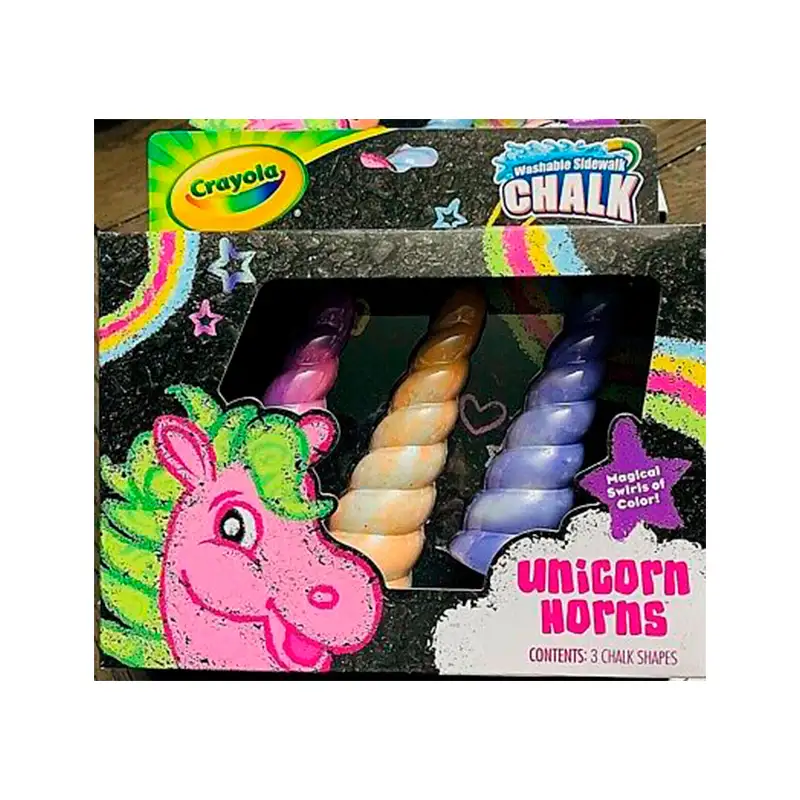 Crayola Washable C512050 Yesos Lavables Diseño De Unicornio 3 Piezas