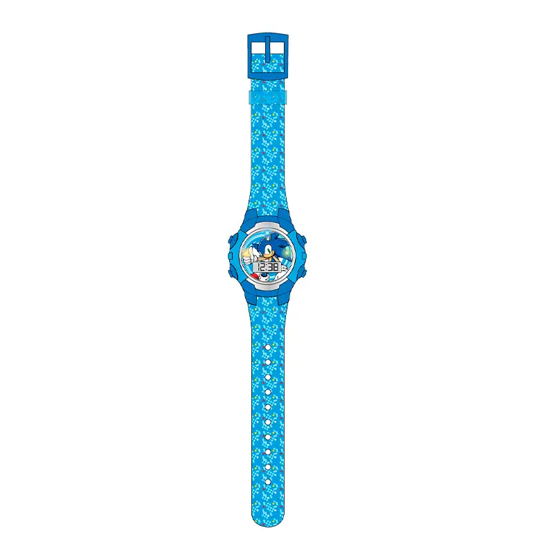 Spin Master Sonic Snc4036 Reloj Lcd Parpadeante Correa Azul