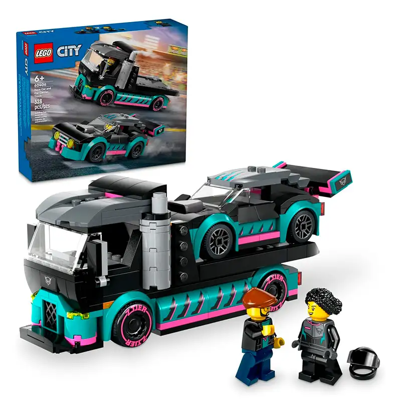 Lego City 60406 Coche De Carreras Y Camión Portacoches