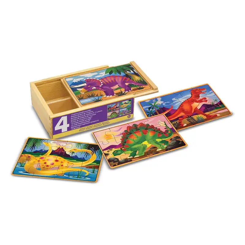 Melissa & Doug  13791 Rompecabeza Dinosaurs 4 In 1