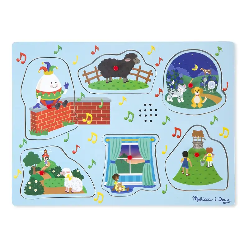 Melissa & Doug 10737 Rompecabezas De 2 Sonidos De Canciones Infantiles (6 Piezas)