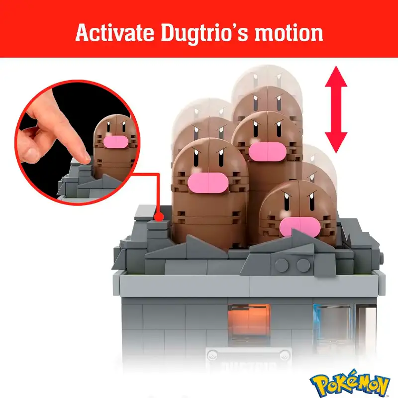 Mattel Mega Construx Hth73-0 Pokémon Set de Dugtrio
