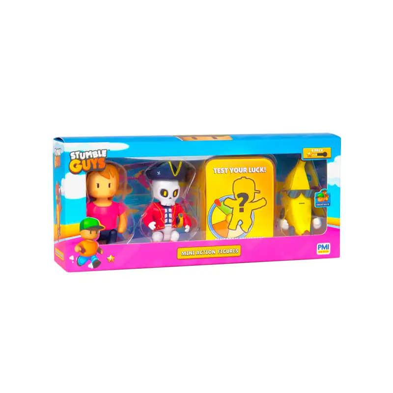 Pmi Kind Word Stumble Guys Sg3004 Mini Action Figures 4 Pack Window Box Surtido