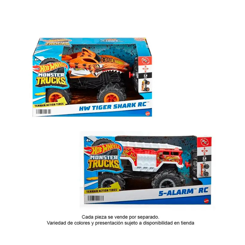 Mattel Hot Wheels Hrr20 Monster Trucks Rc Terrain Surtido