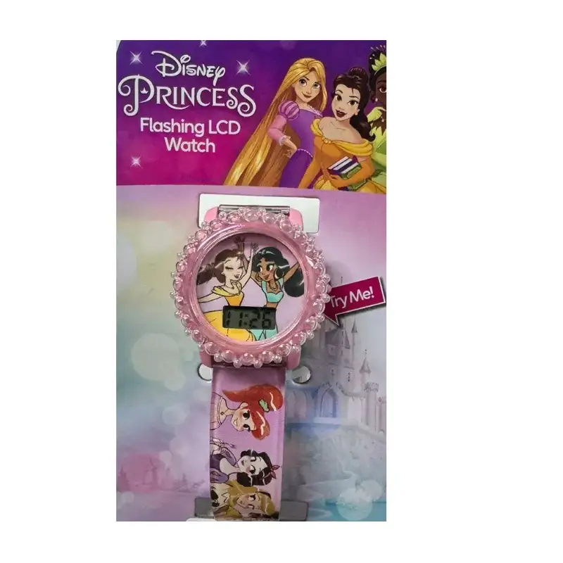 Boing Toys Disney Pn4537 Reloj Lcd Parpadeante Rosado/ Metal
