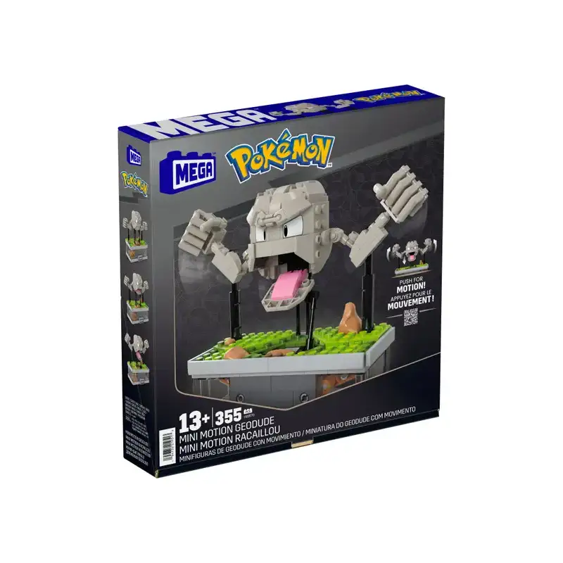 Mattel Mega Construx Hwr79 Pokémon Mini Motion Geodude Con Movimiento