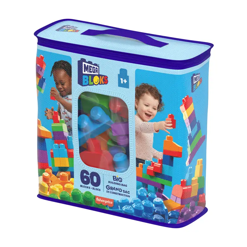 Mattel Mega Blocks Dch55 Bolsa Clásica Con 60 Bloques De Construcción