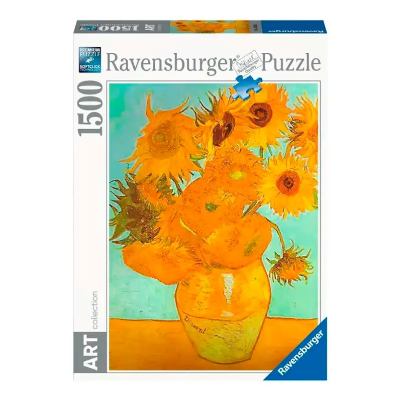 Ravensburger Rompecabezas 12000078 Van Gogh: Jarrón Con Girasoles 1500 Piezas