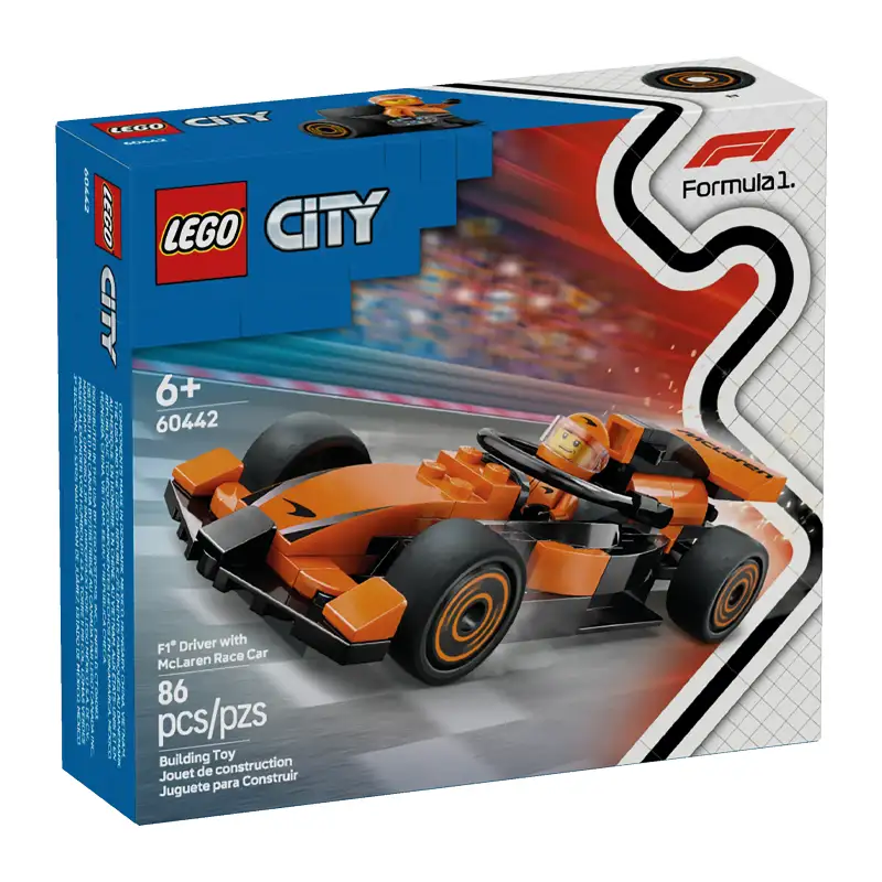 Lego City 60442 Piloto De F1 Con Vehiculo Mclaren