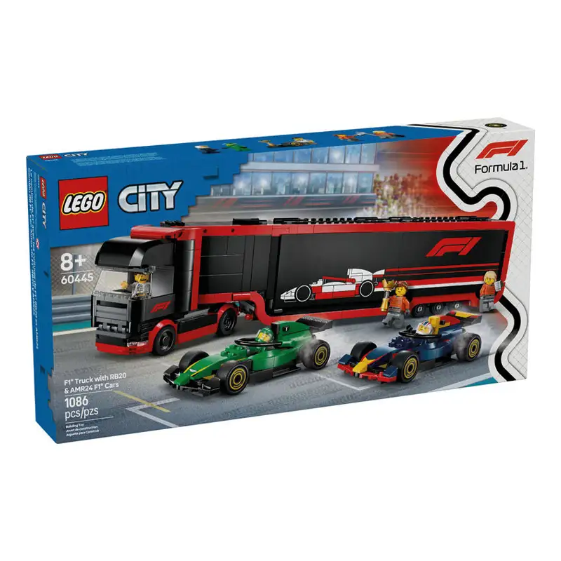 Lego City 60445 Camión F1 Con Monoplazas F1 Rb20 Y Amr24