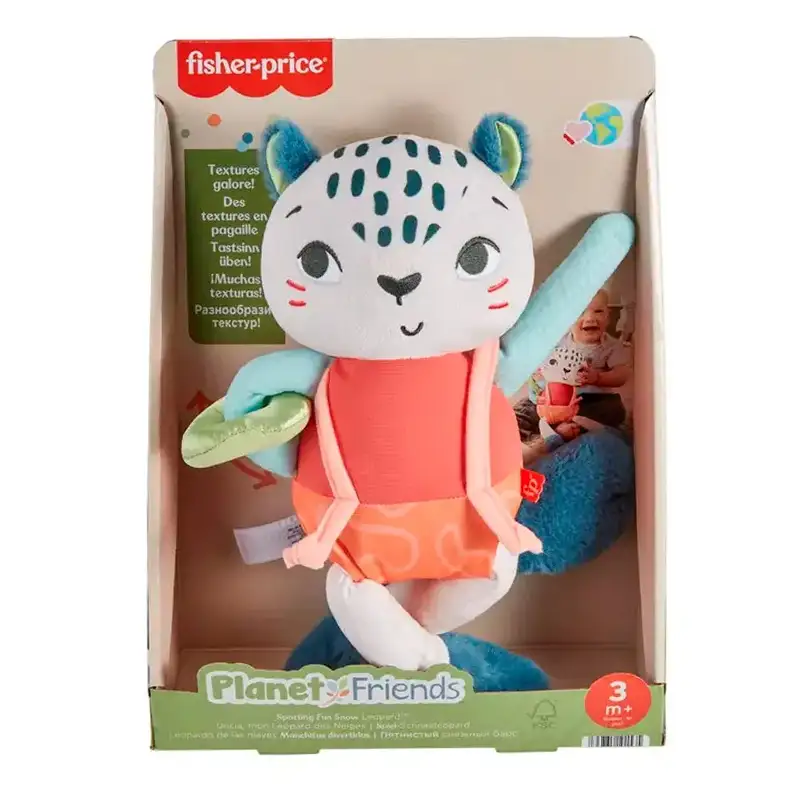 Mattel Fisher Price Hkd64 Peluche De Leopardo De Nieve