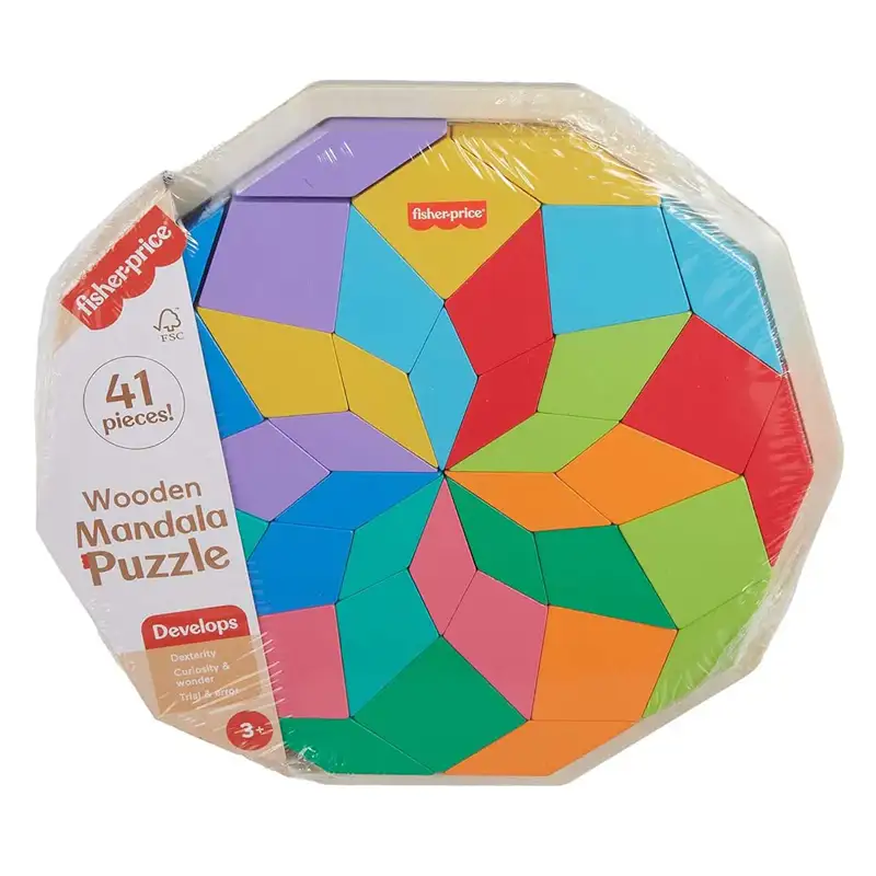 Mattel Fisher Price Hxt94 Rompecabezas Geométrico Mandala De Madera