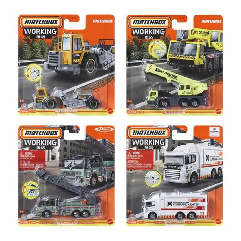 Mattel Matchbox Jcy27 Vehículos De Trabajo Surtido